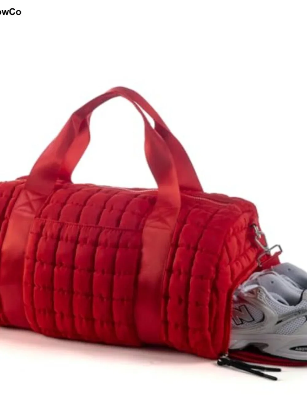 Quilted Duffel Gym Bag Travel Weekender Carry On Sport Bag